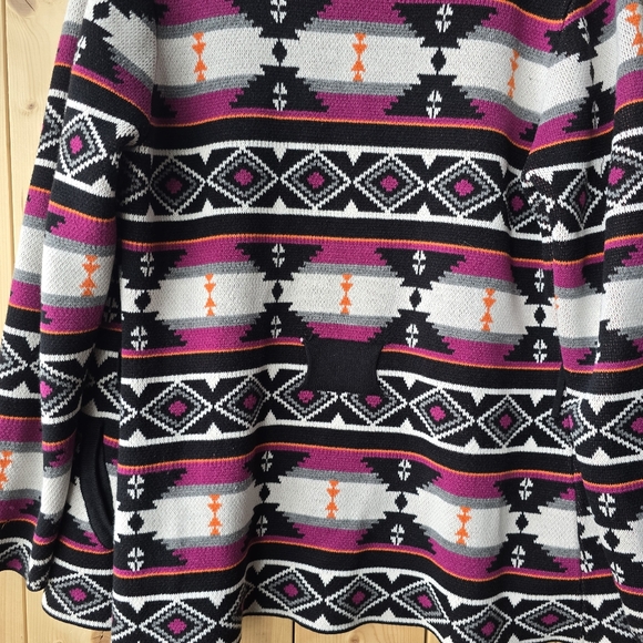 Twik Tribal Aztec Print Open Long Cardigan Sweater L/XL - Picture 6 of 9
